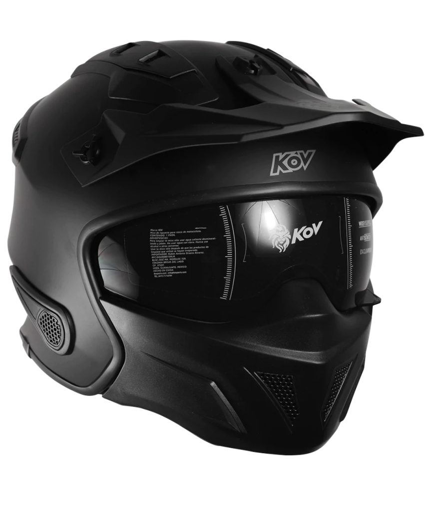 Casco Kov Rock O Negro Mate Suzuki Motosureste