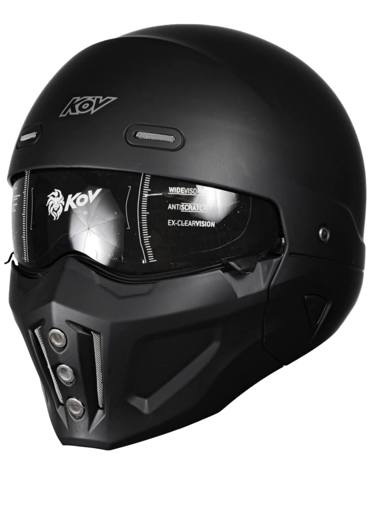 Casco KOV Spectrum Solido Negro Suzuki Motosureste