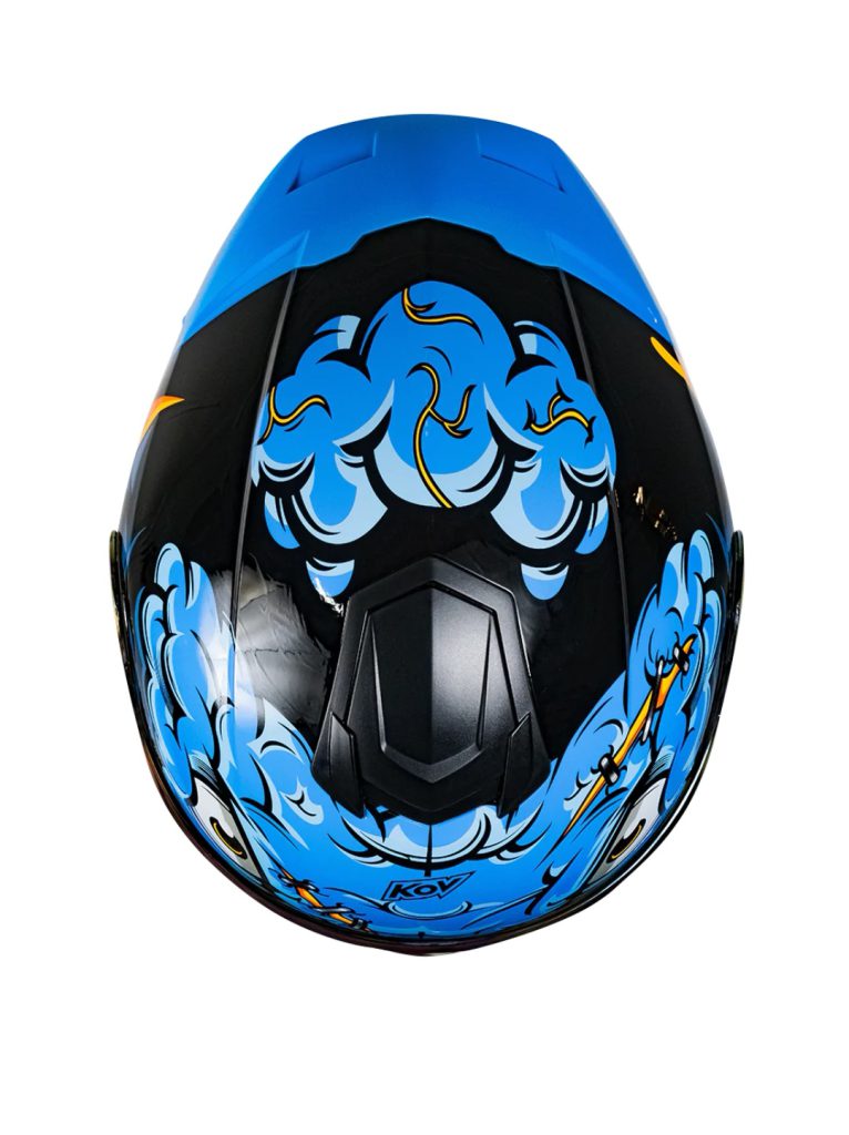 Casco Kov Brainy Azul Suzuki Motosureste